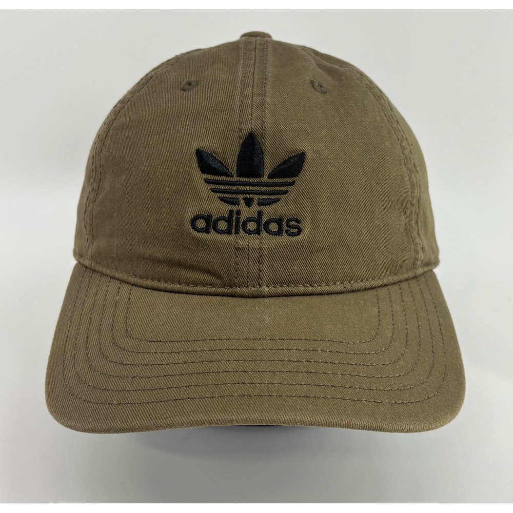 Adidas Hat Women's OSFW Olive Green Trefoil Logo Adjustable Strap